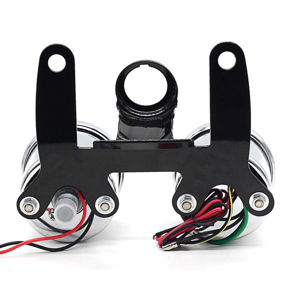 2-in-1 Motorcycle Odometer Speedometer Tachometer Speed Meter 12V