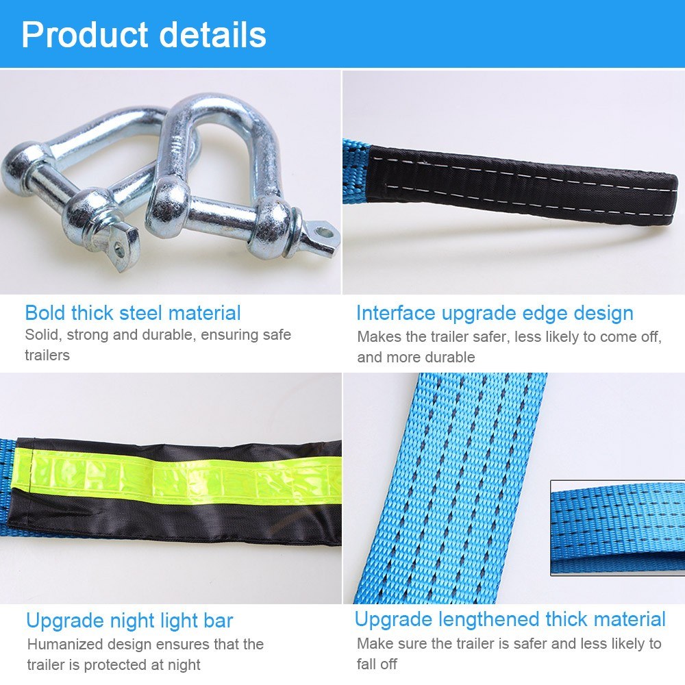Synthetic Winch Rope Cable with U-shaped Hook