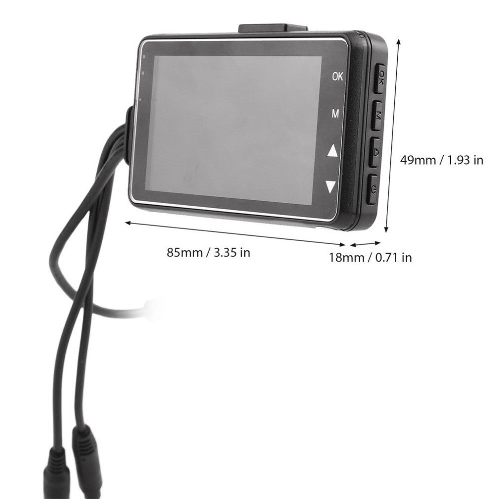Motorcycle DVR Dual Lens Driving Recorder