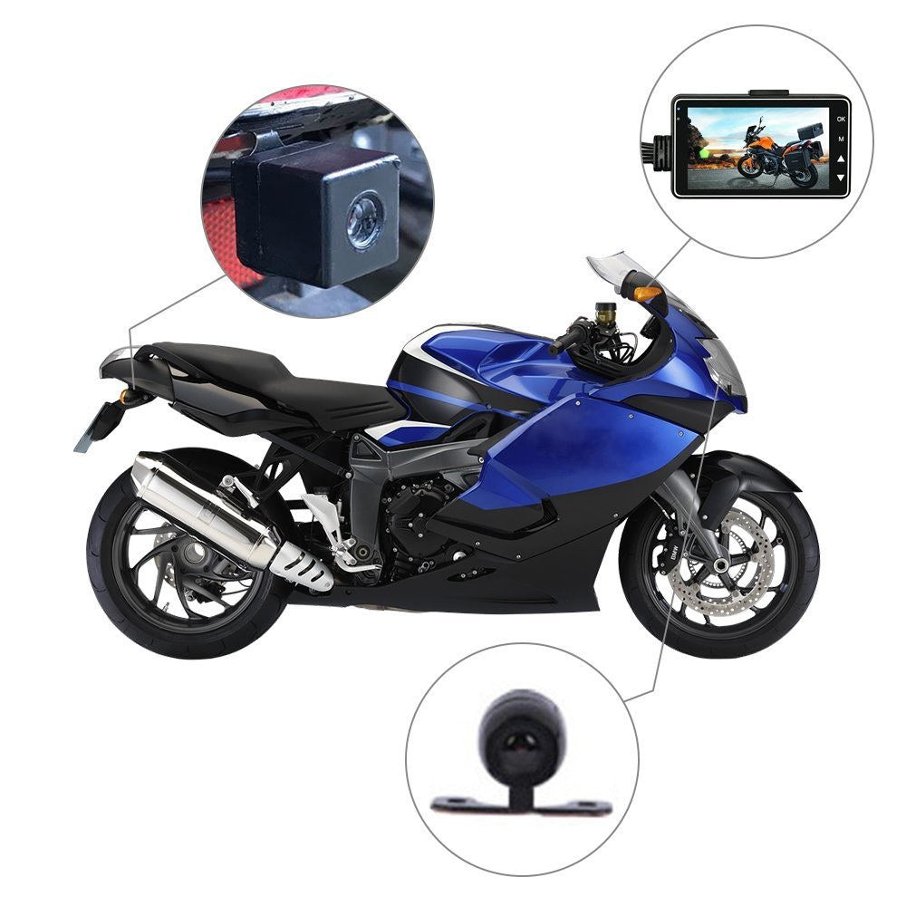 Motorcycle DVR Dual Lens Driving Recorder
