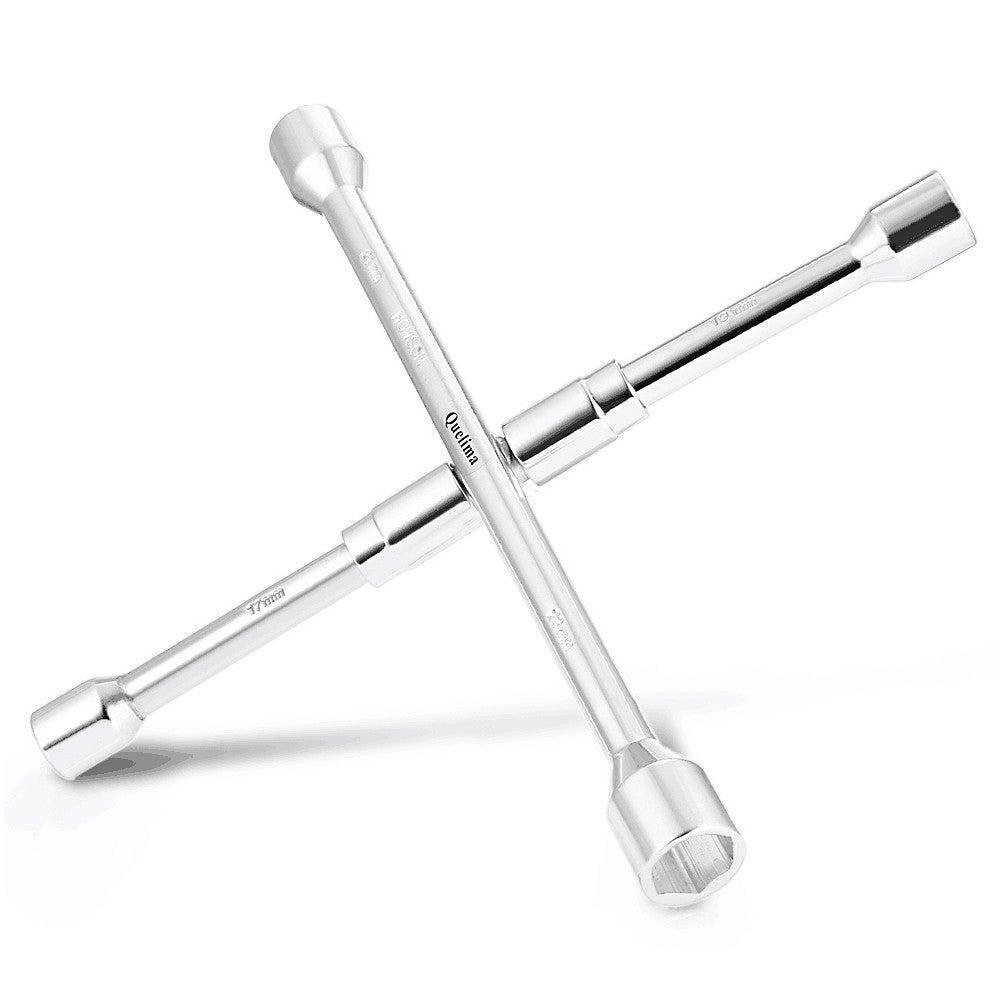 4 Way Wheel Cross Wrench Folding Car Tyre Repair Tools 17 19 21 23mm