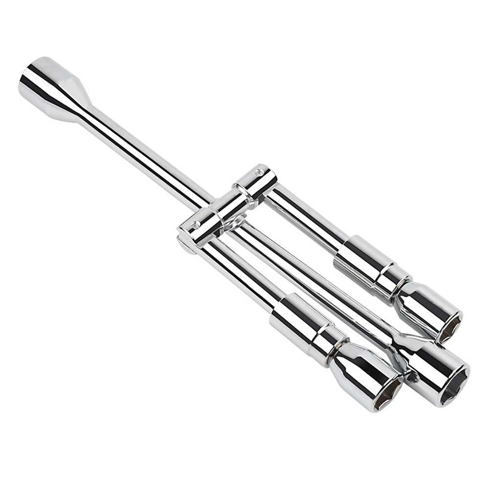 4 Way Wheel Cross Wrench Folding Car Tyre Repair Tools 17 19 21 23mm