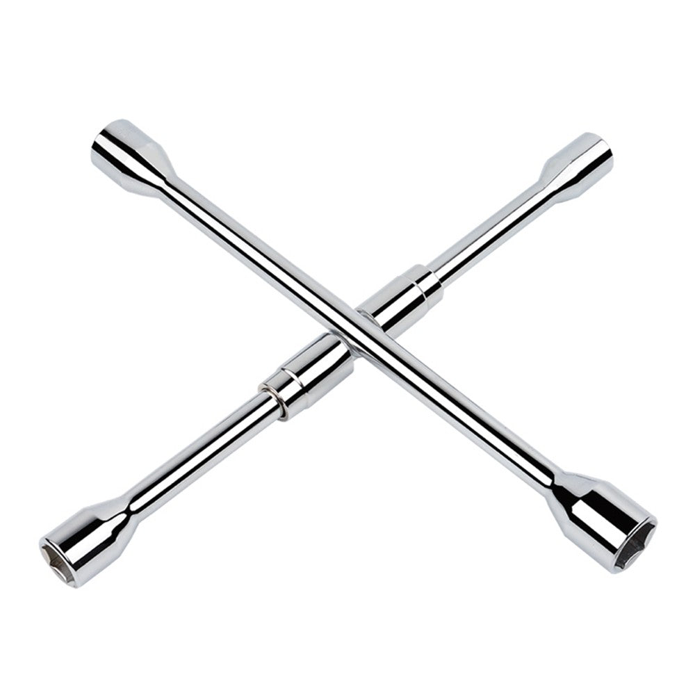 4 Way Wheel Cross Wrench Folding Car Tyre Repair Tools 17 19 21 23mm