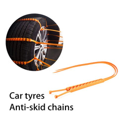 Universal Emergency Car Anti-skid Snow Chain 5 Pcs