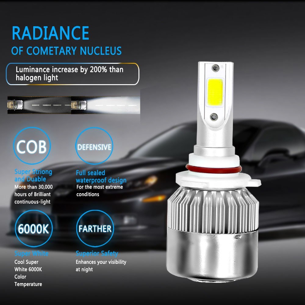 Car LED Headlight Driving Light Headlamp Bulb 1Pcs