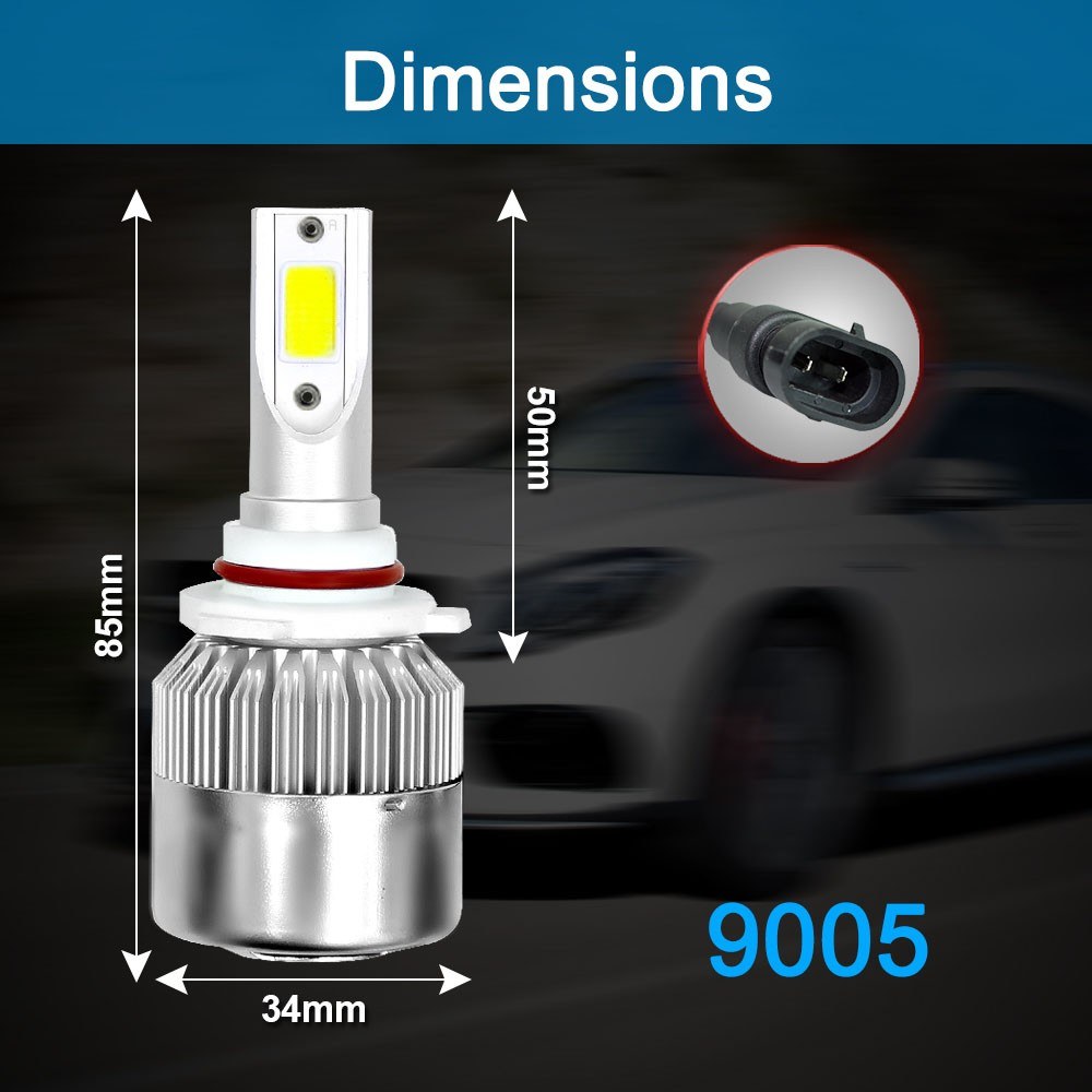 Car LED Headlight Driving Light Headlamp Bulb 1Pcs