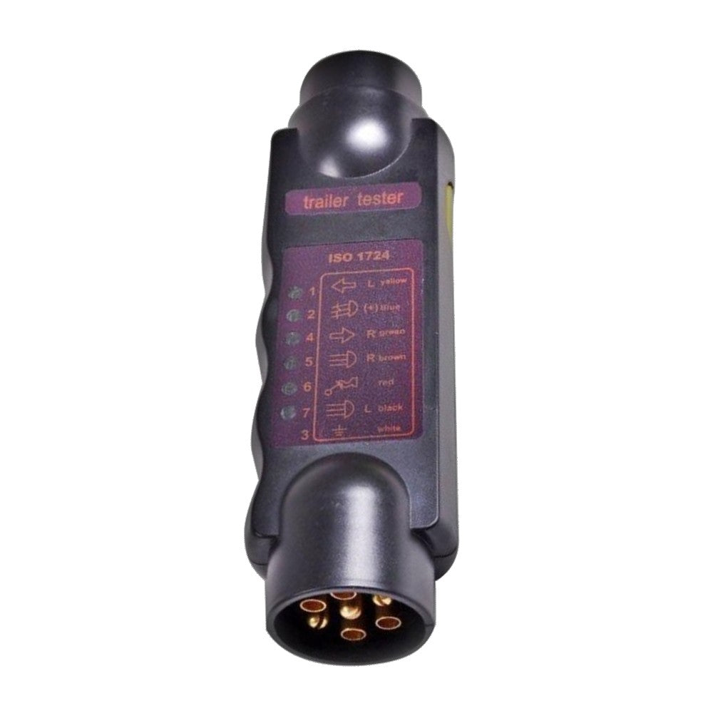 Vehicle Trailer 7Pin LED Light Cable Circuit Towing Plug Socket Tester 12V