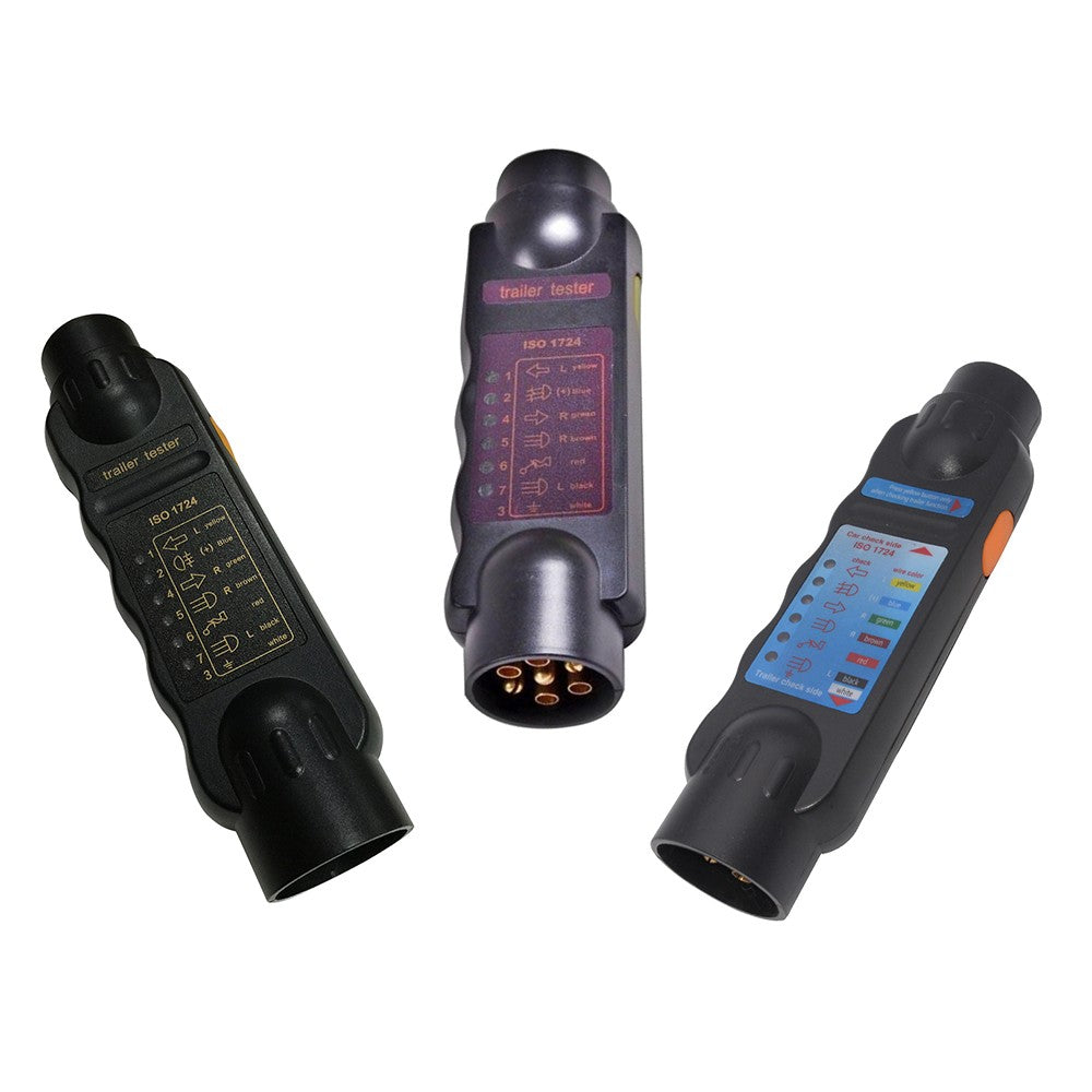 Vehicle Trailer 7Pin LED Light Cable Circuit Towing Plug Socket Tester 12V