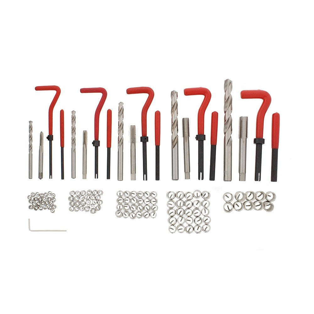 131Pcs Stripped Thread Rethread Helicoil Repair Kit Set Metric M5 M6 M8 M10 M12