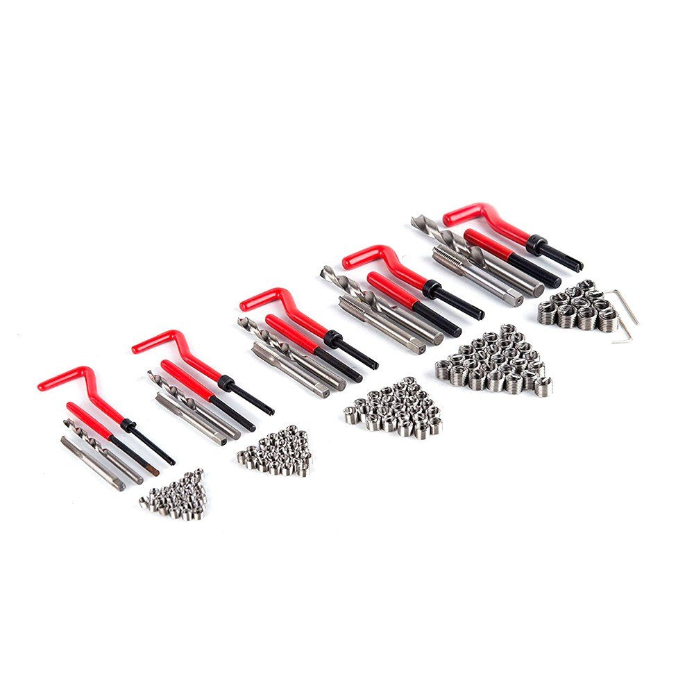 131Pcs Stripped Thread Rethread Helicoil Repair Kit Set Metric M5 M6 M8 M10 M12