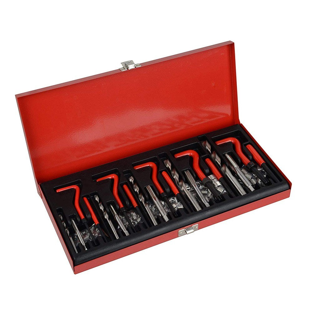 131Pcs Stripped Thread Rethread Helicoil Repair Kit Set Metric M5 M6 M8 M10 M12
