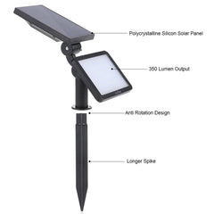 Solar Powered Lawn Lamp Outdoor Wall Light 3W 48LEDs 350LM