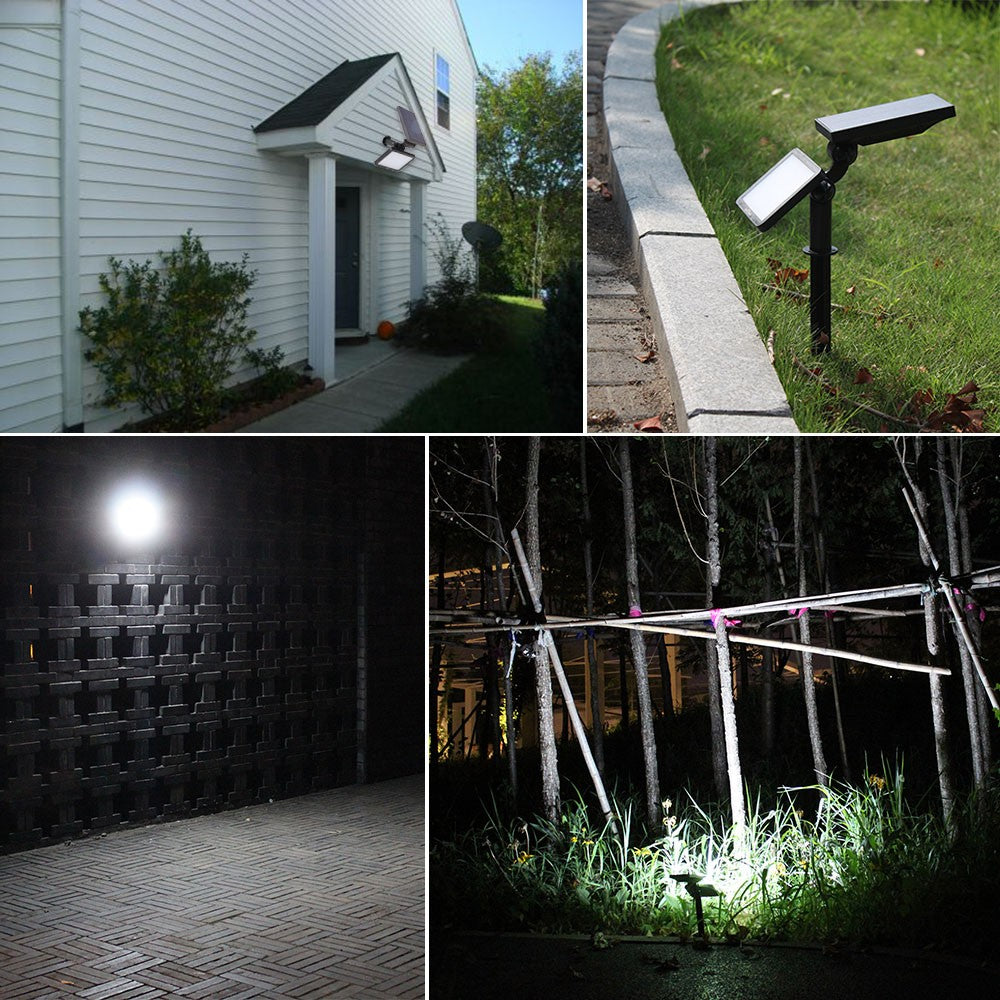 Solar Powered Lawn Lamp Outdoor Wall Light 3W 48LEDs 350LM