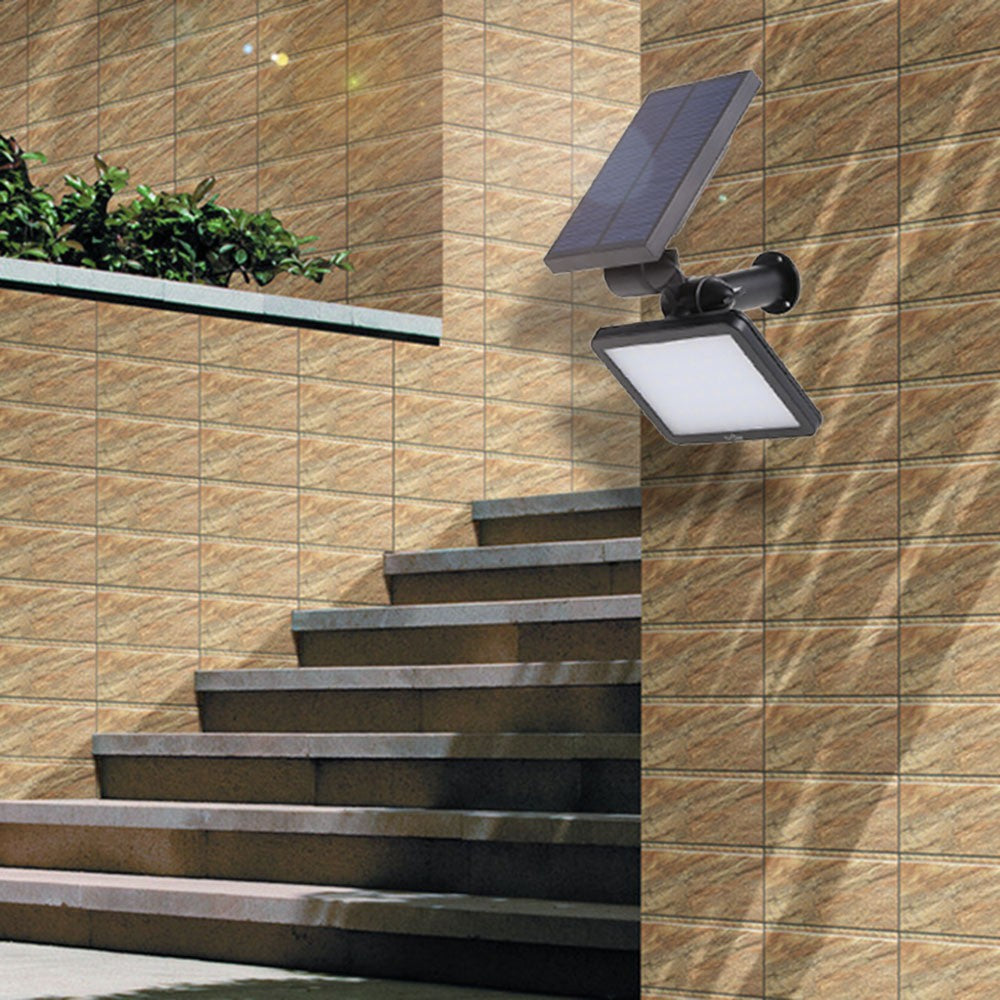 Solar Powered Lawn Lamp Outdoor Wall Light 3W 48LEDs 350LM