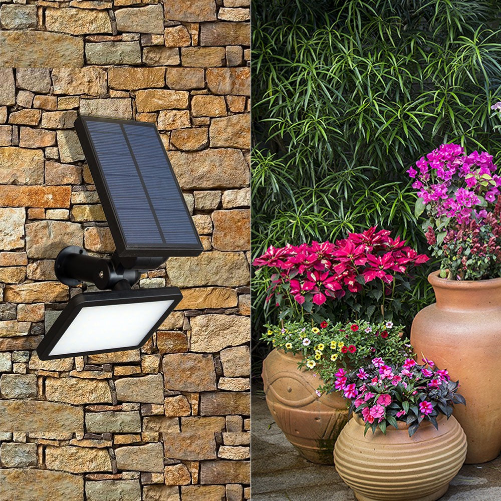 Solar Powered Lawn Lamp Outdoor Wall Light 3W 48LEDs 350LM