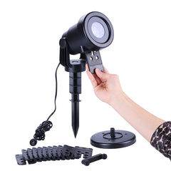 Projector Light 12Pcs Pattern Spotlight Romantic RGBW Snowflake/Love Film Rotating Garden Lamp