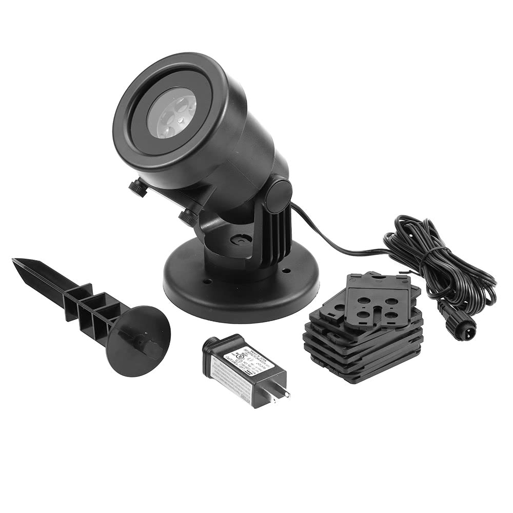 Projector Light 12Pcs Pattern Spotlight Romantic RGBW Snowflake/Love Film Rotating Garden Lamp