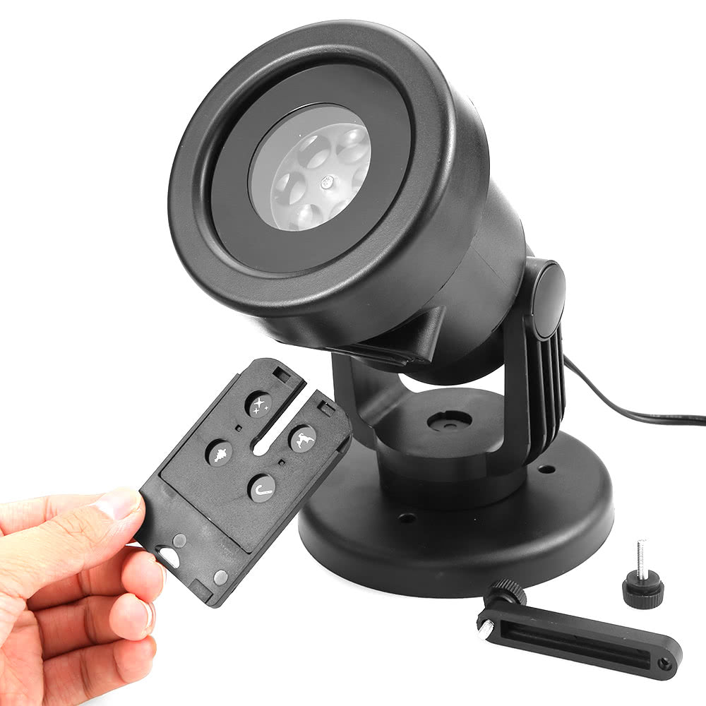 Projector Light 12Pcs Pattern Spotlight Romantic RGBW Snowflake/Love Film Rotating Garden Lamp