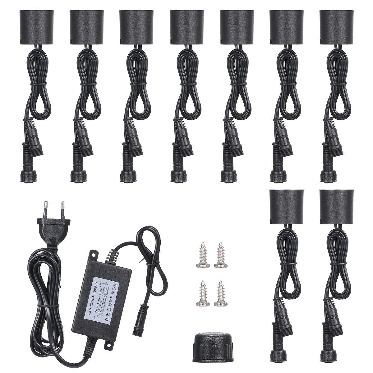 DC12V Recessed LEDs Deck Lights IP67 Waterproof Outdoor In-ground Lamp Landscape Light