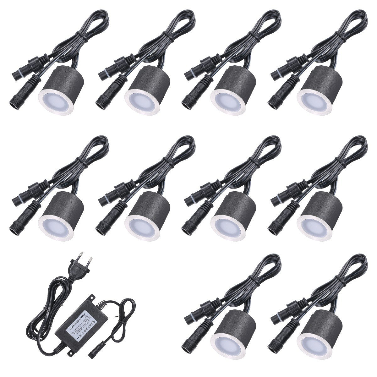 DC12V Recessed LEDs Deck Lights IP67 Waterproof Outdoor In-ground Lamp Landscape Light