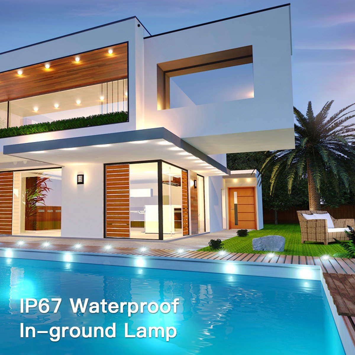 DC12V Recessed LEDs Deck Lights IP67 Waterproof Outdoor In-ground Lamp Landscape Light