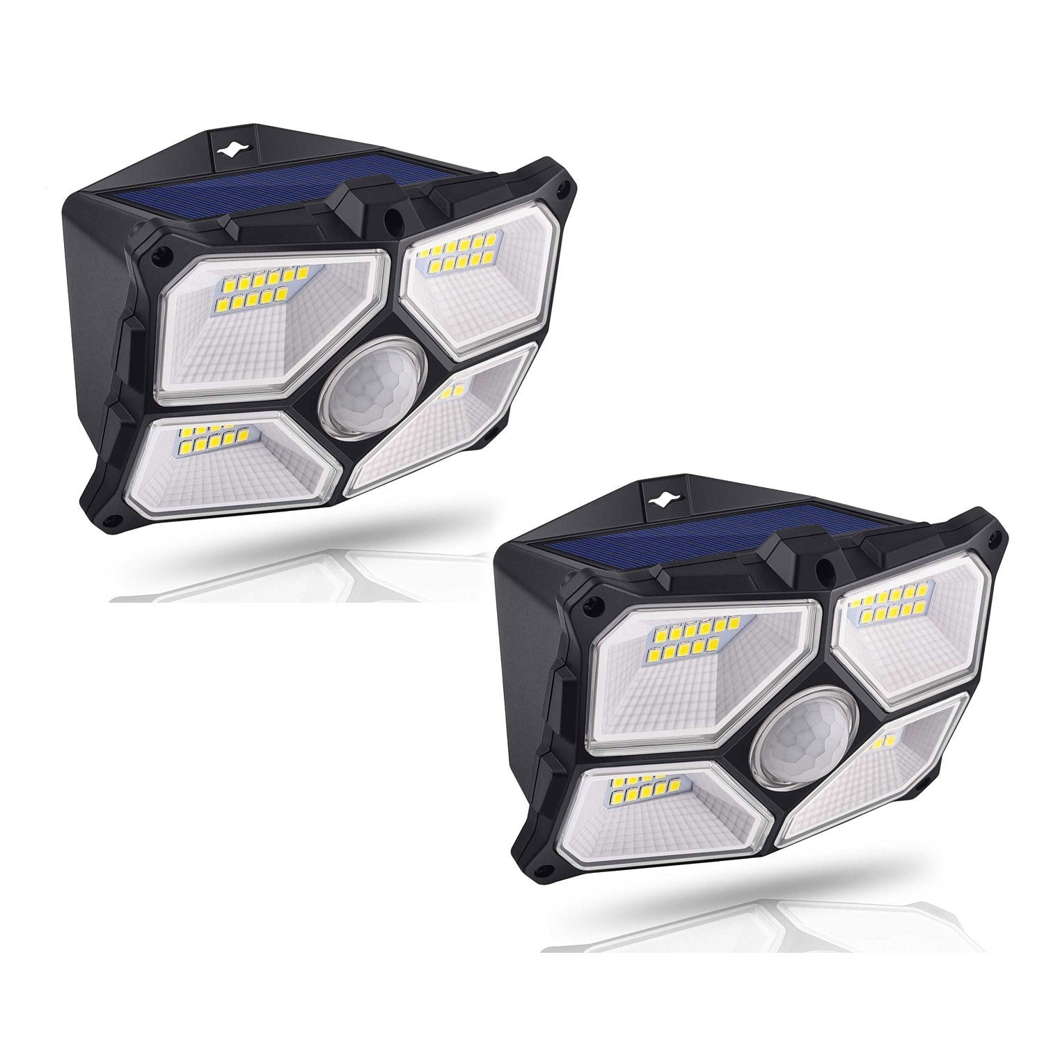40 LEDs Wide Angle Wall Lamp 120 Degree Sensoring Angle 4 Luminescent Surfaces