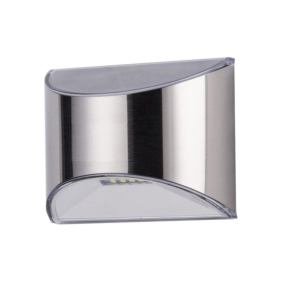 Outdoor Stainless Steel Solar Wall Lamp Waterproof Yard Garden Lighting Pack 2
