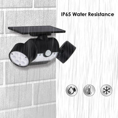 30 LEDs Solar Powered Operated Energy Wall-Mounted Lamp Outdoor Light Adopted PIR Motion Sensor