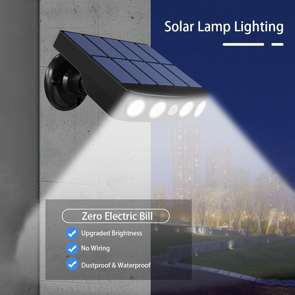 Solar Wall Lamp Outdoor Ultra Thin Waterproof Led Illuminated Light Yard Garden Street Stair Lighting Lamp