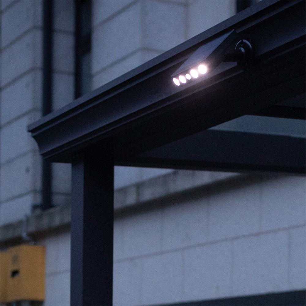 Solar Wall Lamp Outdoor Ultra Thin Waterproof Led Illuminated Light Yard Garden Street Stair Lighting Lamp