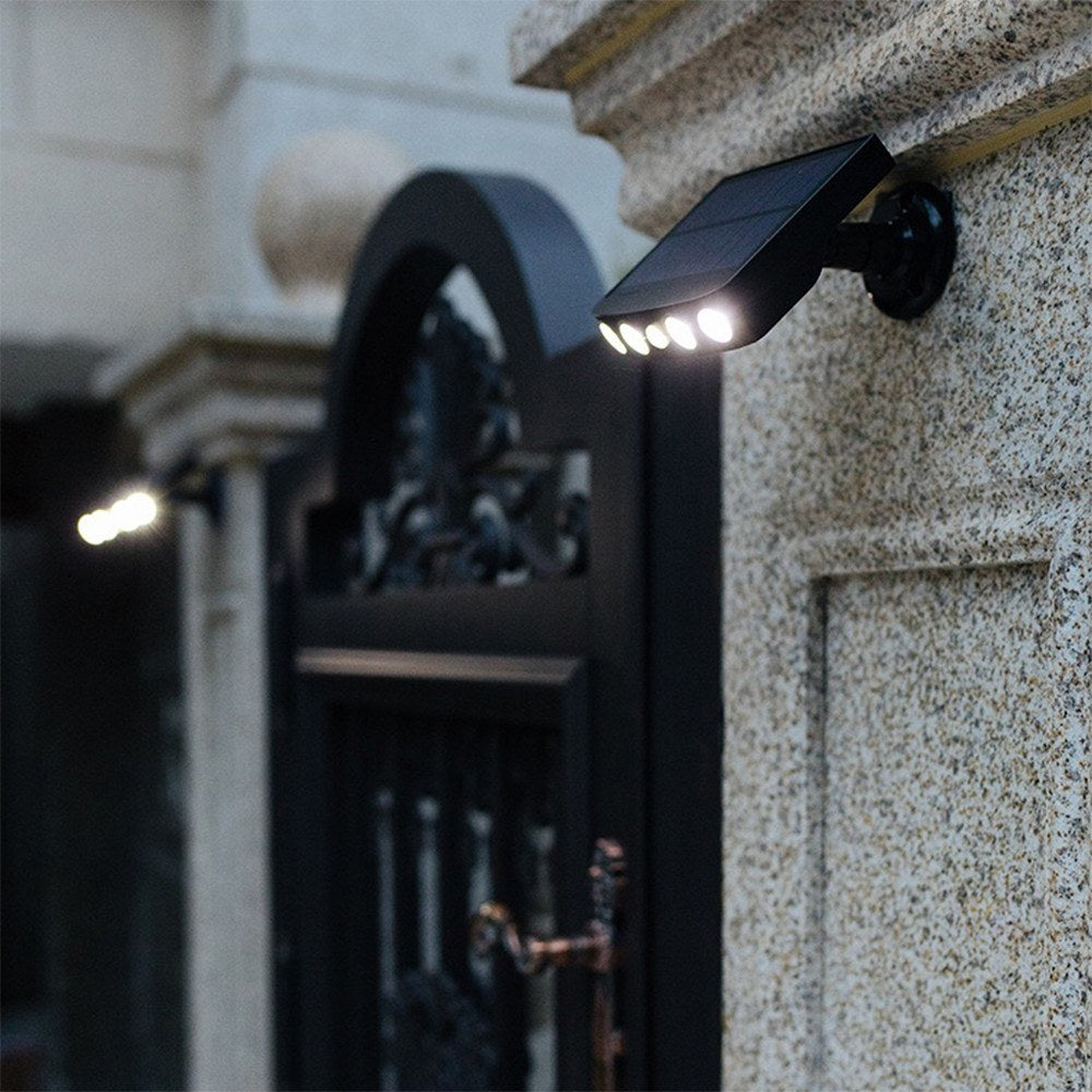 Solar Wall Lamp Outdoor Ultra Thin Waterproof Led Illuminated Light Yard Garden Street Stair Lighting Lamp