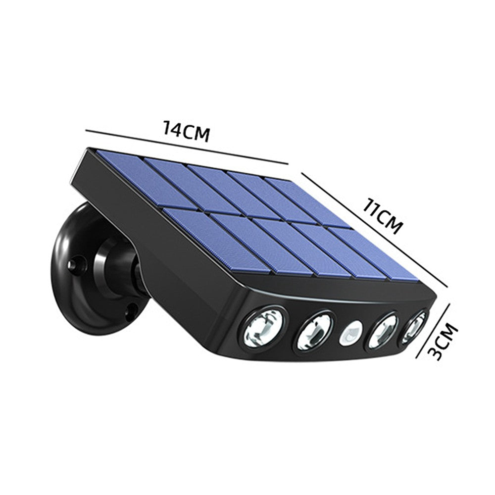 Solar Wall Lamp Outdoor Ultra Thin Waterproof Led Illuminated Light Yard Garden Street Stair Lighting Lamp