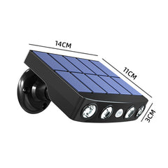 Solar Wall Lamp Outdoor Ultra Thin Waterproof Led Illuminated Light Yard Garden Street Stair Lighting Lamp