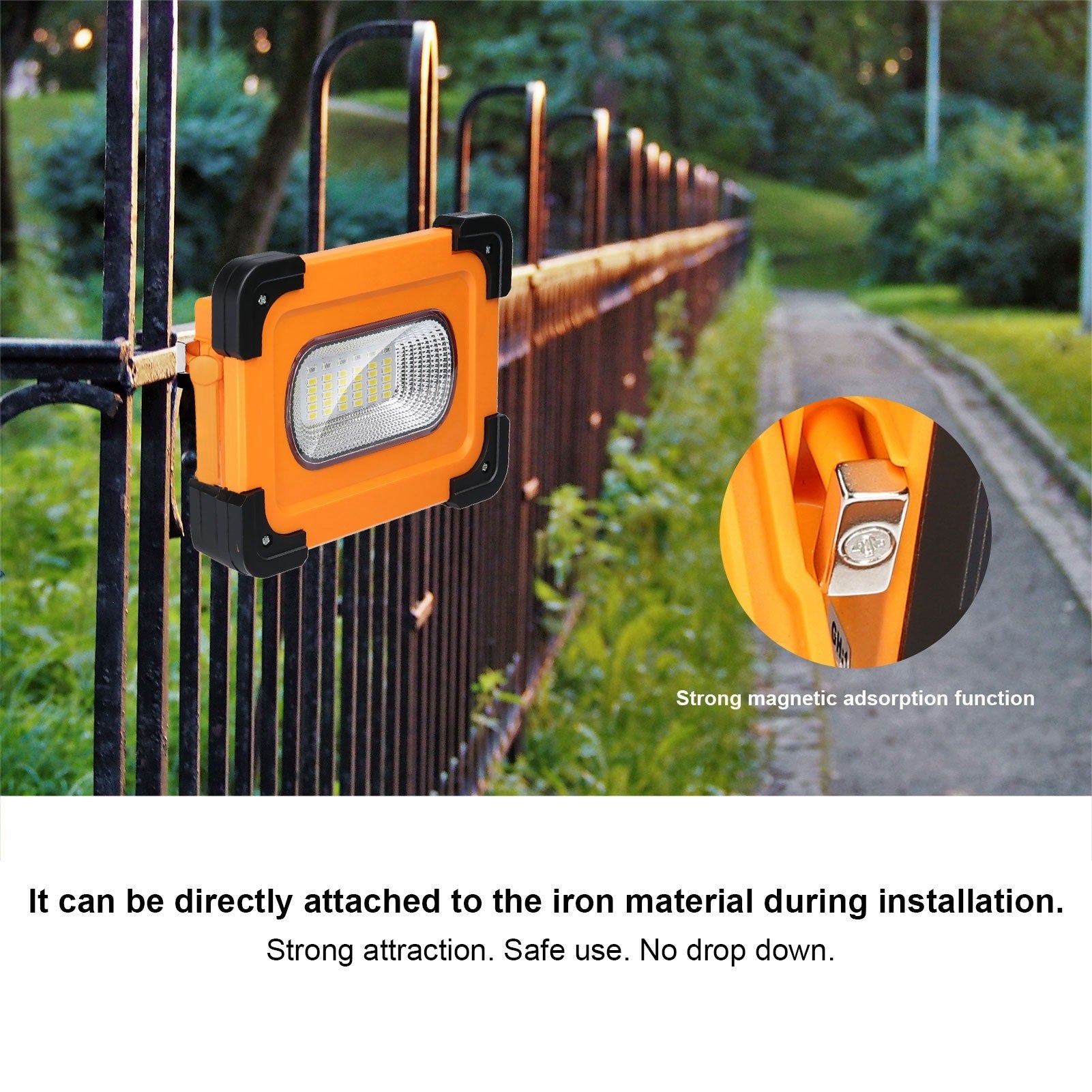 LED Solar Lamp Portable Floodlighting Lamp 4 Lighting Modes Strong Magnetic Adsorption
