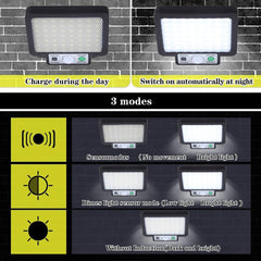 Outdoor Wall Lights with Remote Control Human Body Infrared Solar Street Lights Stake Waterproof Decor Outdoor