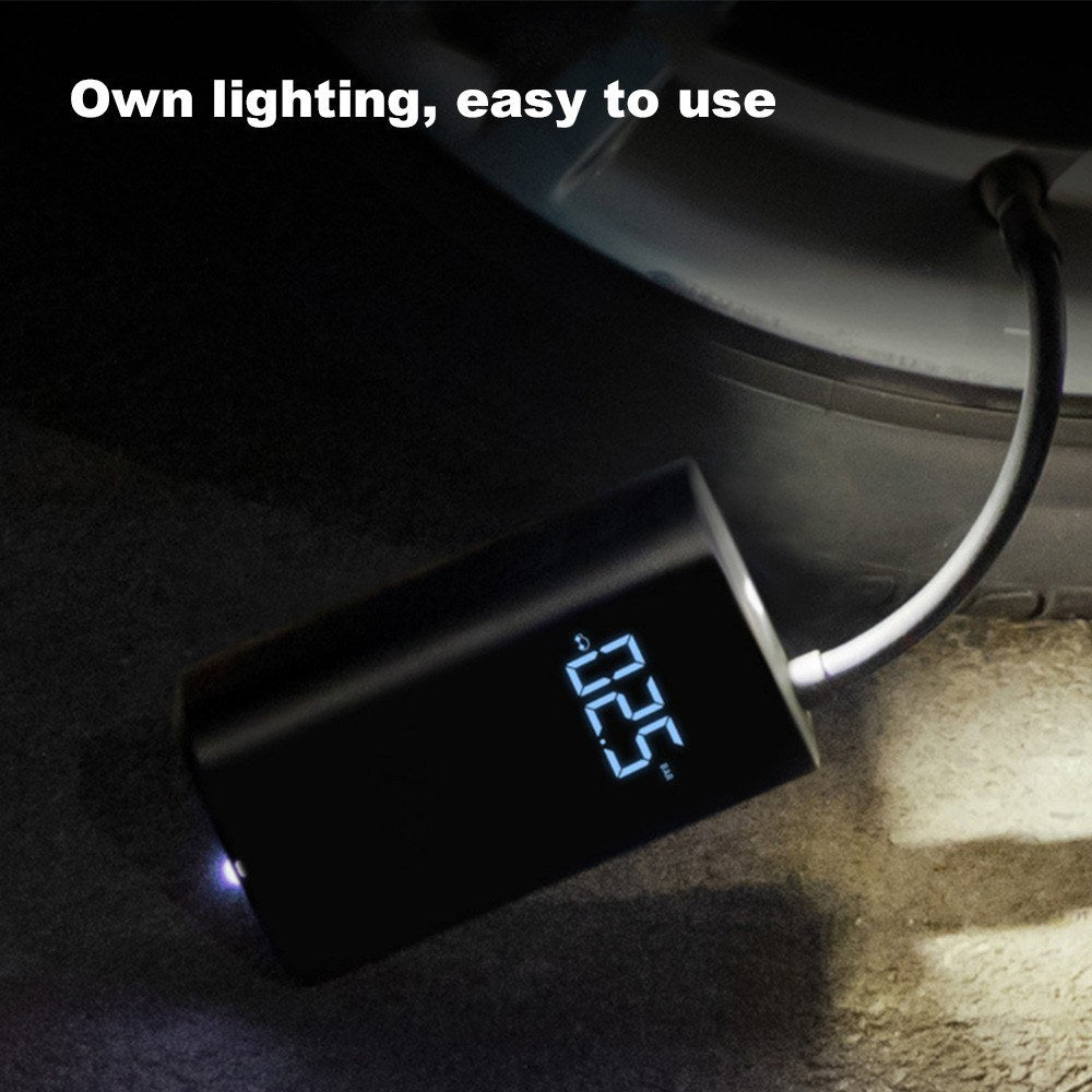 Inflatable Tire Pressure Electric Pump Digital Monitor Portable Compressor Multi nozzle