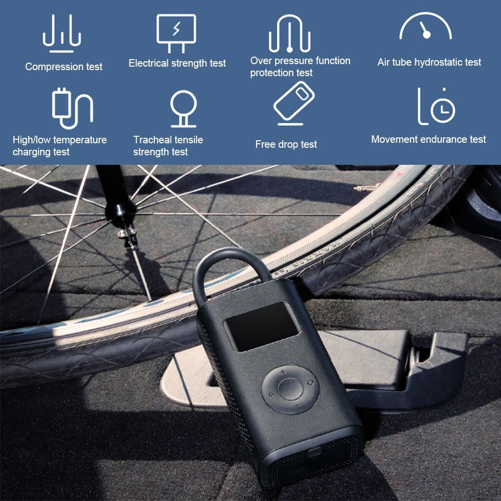Inflatable Tire Pressure Electric Pump Digital Monitor Portable Compressor Multi nozzle