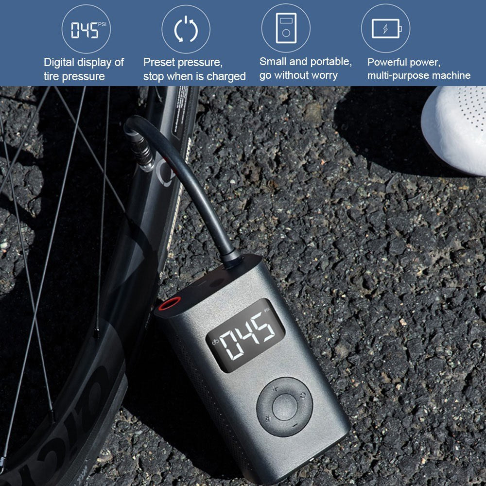 Inflatable Tire Pressure Electric Pump Digital Monitor Portable Compressor Multi nozzle