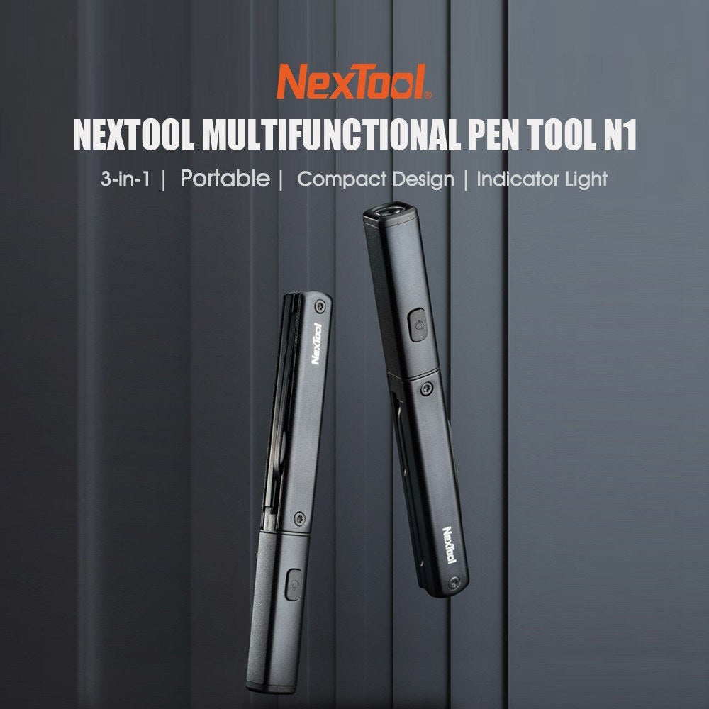 Multifunctional Pen Tools 3-IN-1 Flashlight Knife Scissors USB Rechargeable IPX4