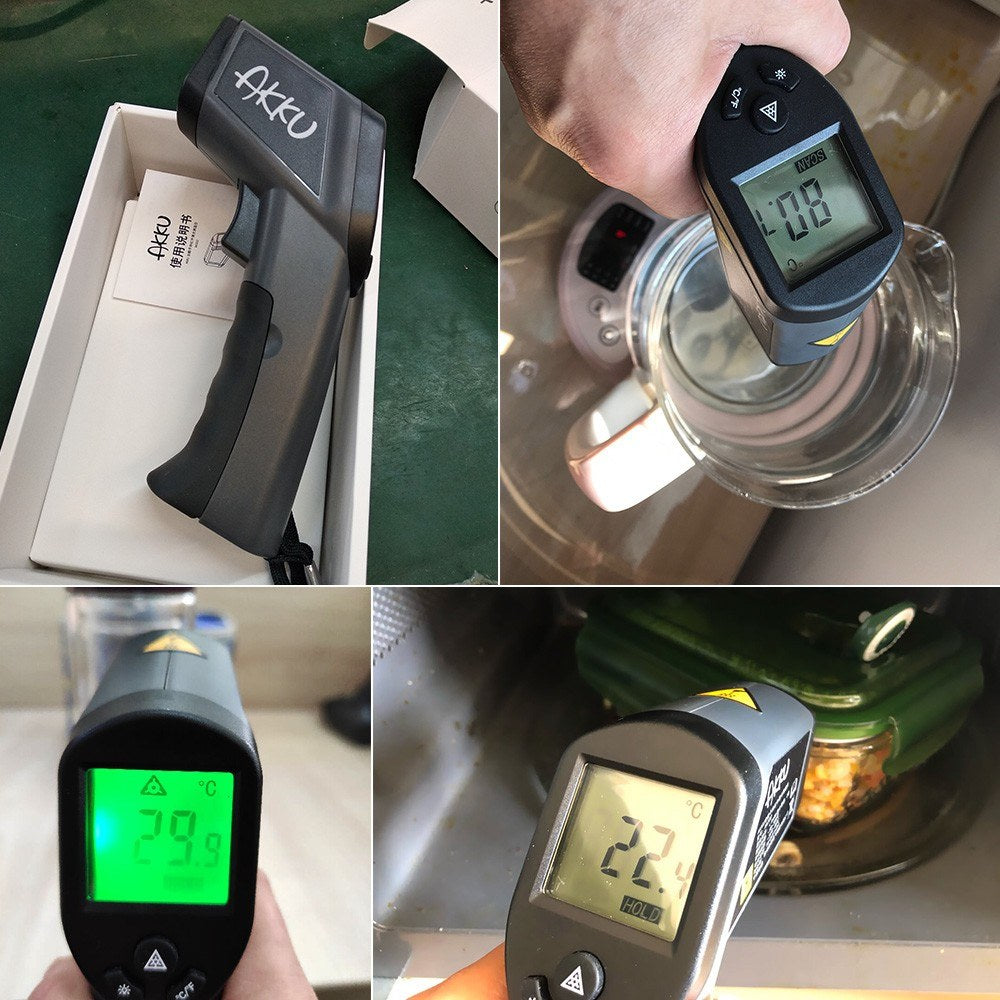 Infrared Thermometer for Industry Laser Temperature Detection LCD HD Display 50~380℃
