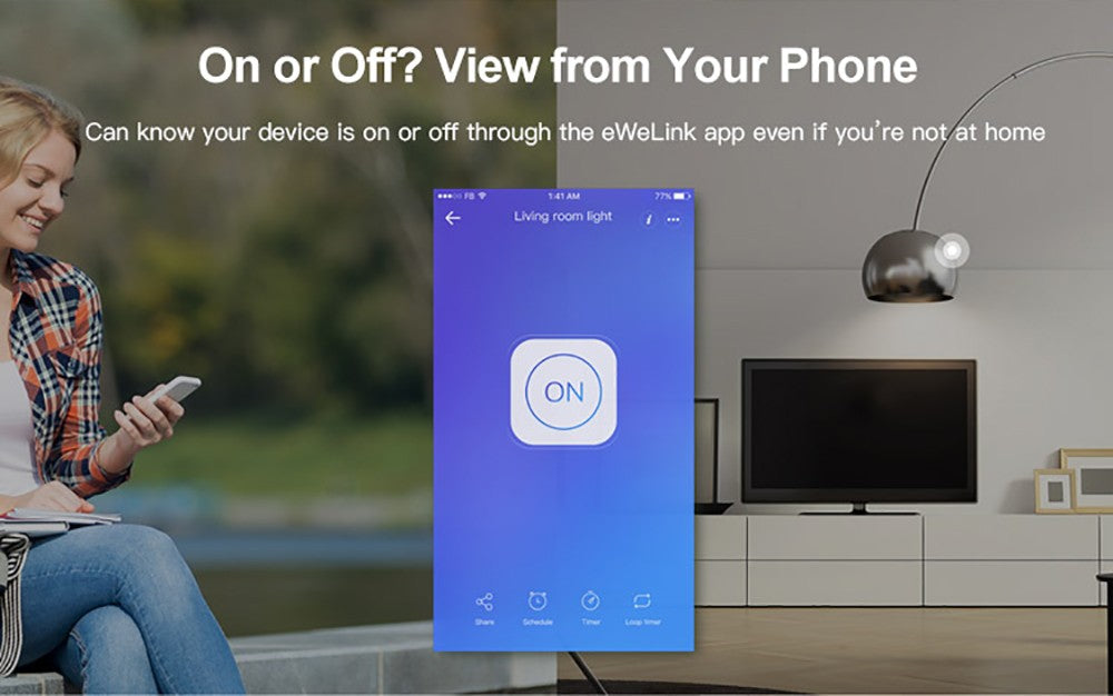 MINI WiFi DIY Smart Switch Remote Control Two Way External Switch Work With Alexa Google Home