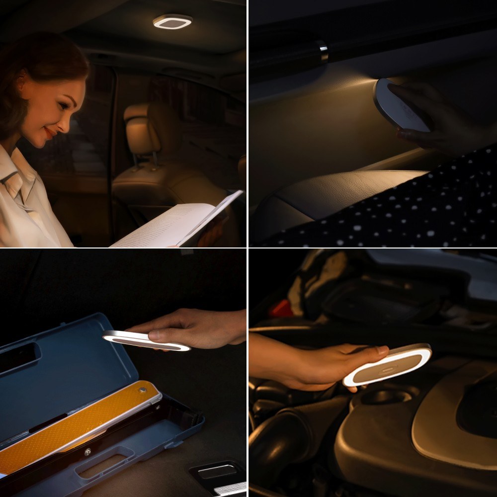 USB Rechargeable Magnetic LED Lamp Touch Sensor Car Ceiling Lamp