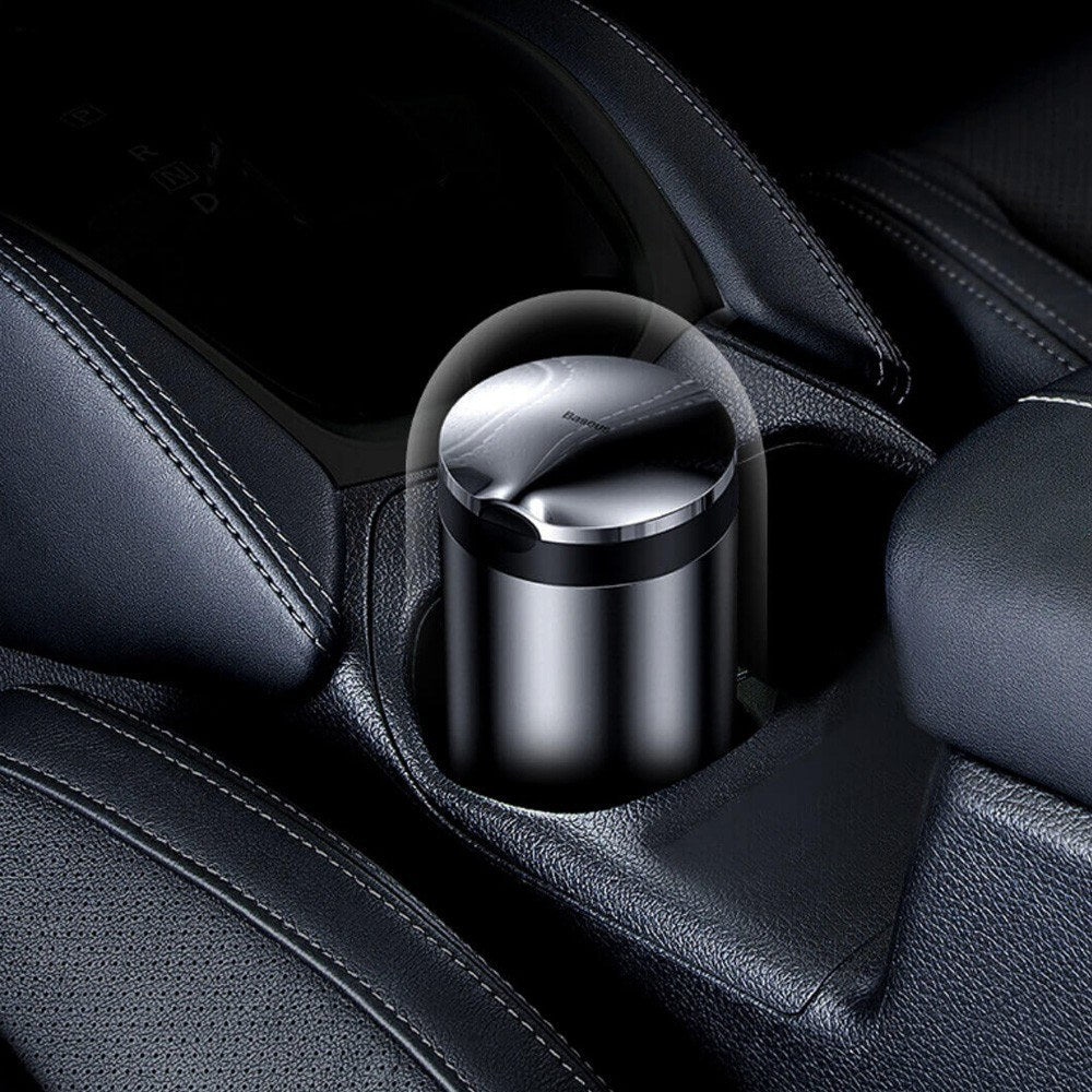 Car Ashtray LED Light Portable Aluminum Cup Smokeless
