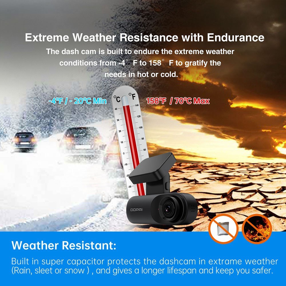 Vehicles Driving Recorder Built-in GPS Super Night Vision 1600P Motion Detection