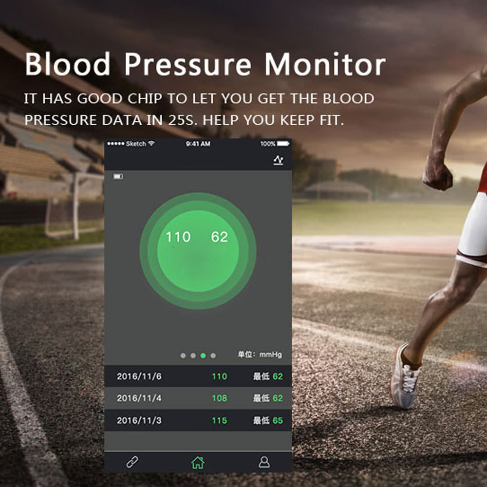 Smart BT Sport Watch Wristband 0.69" OLED Call Notification Pedometer Alarm etc