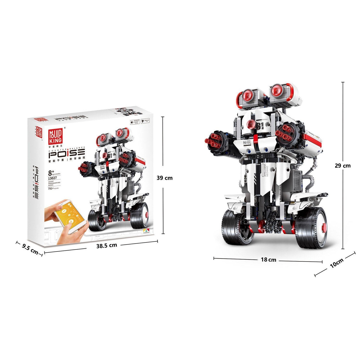 791PCS 2.4G Remote Control APP RC Robot Educational Bricks STEM Toys