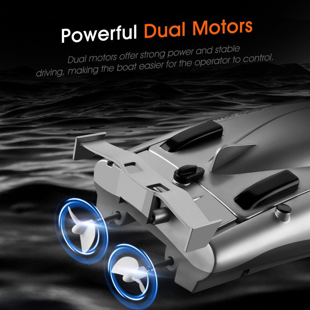 25KM/H High Speed Racing Boat 2 Channels Remote Control Boats for Pools