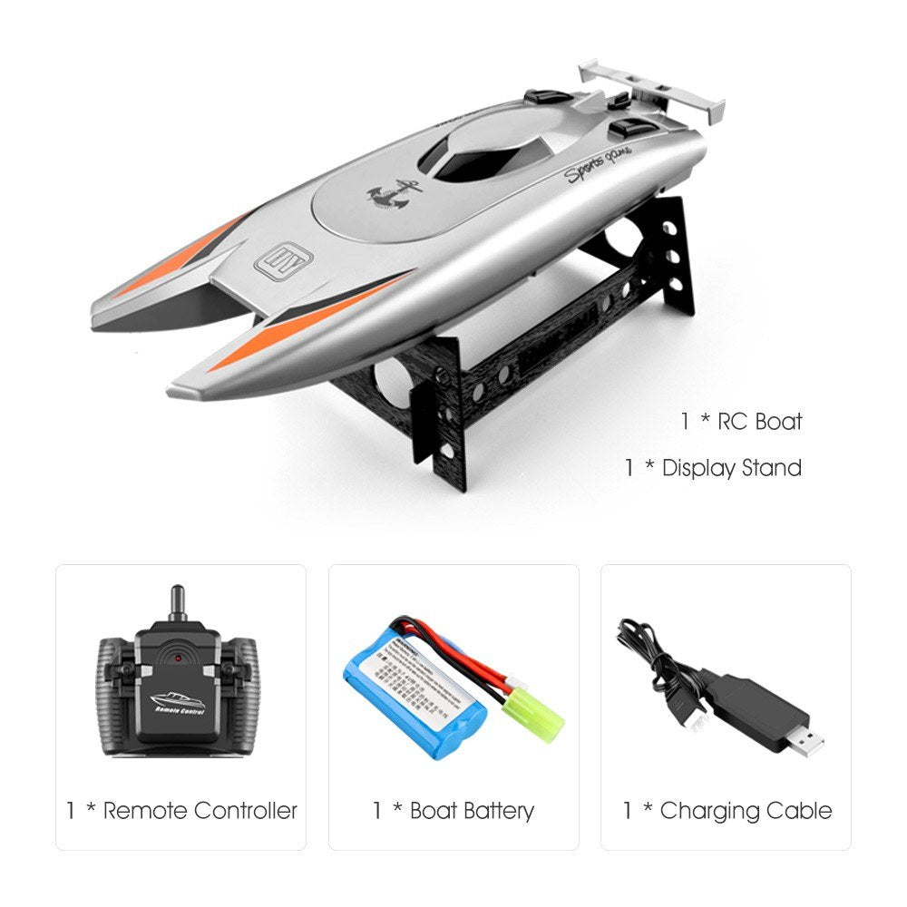 25KM/H High Speed Racing Boat 2 Channels Remote Control Boats for Pools
