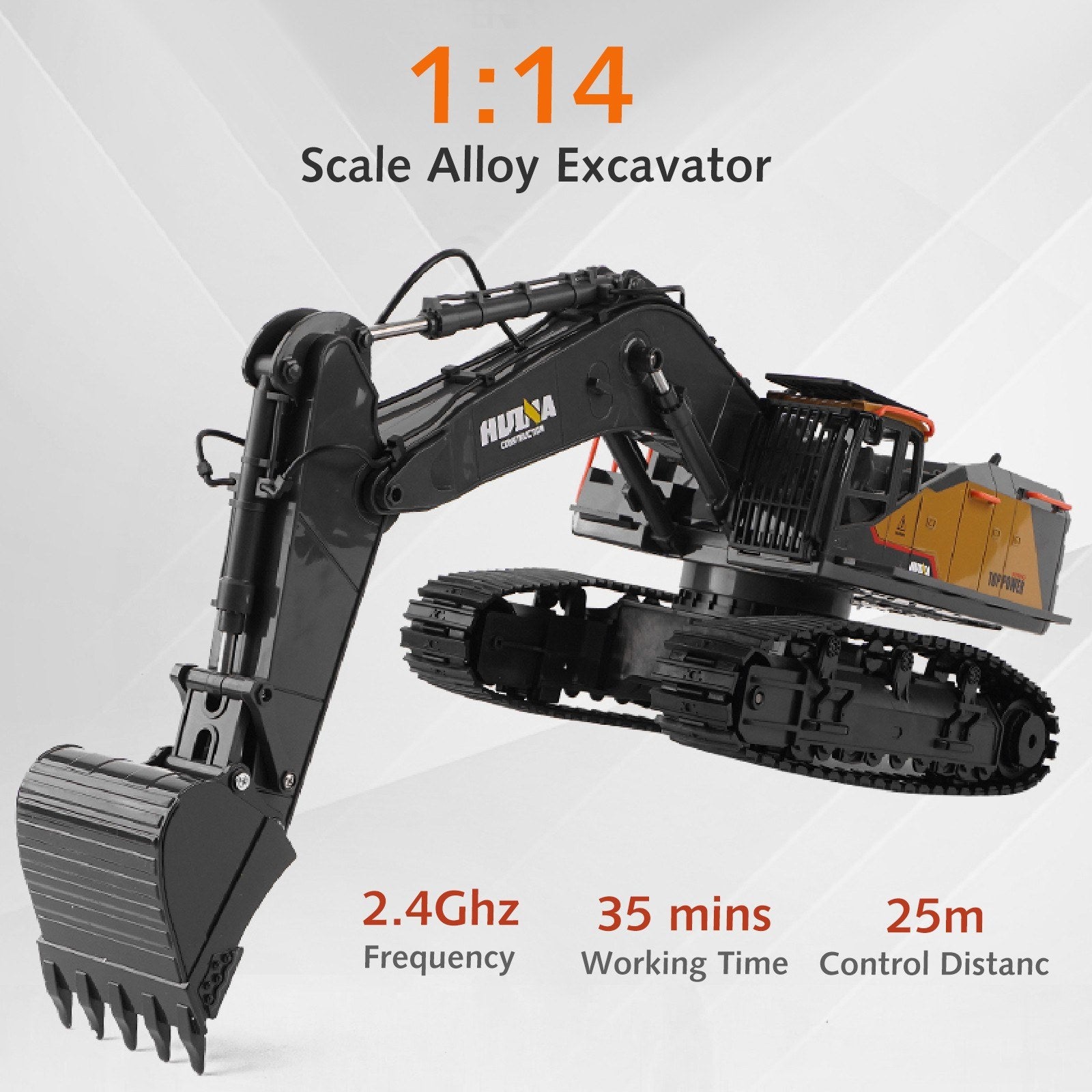 1:14 RC Excavator 2.4Ghz Electric Remote Control Toy