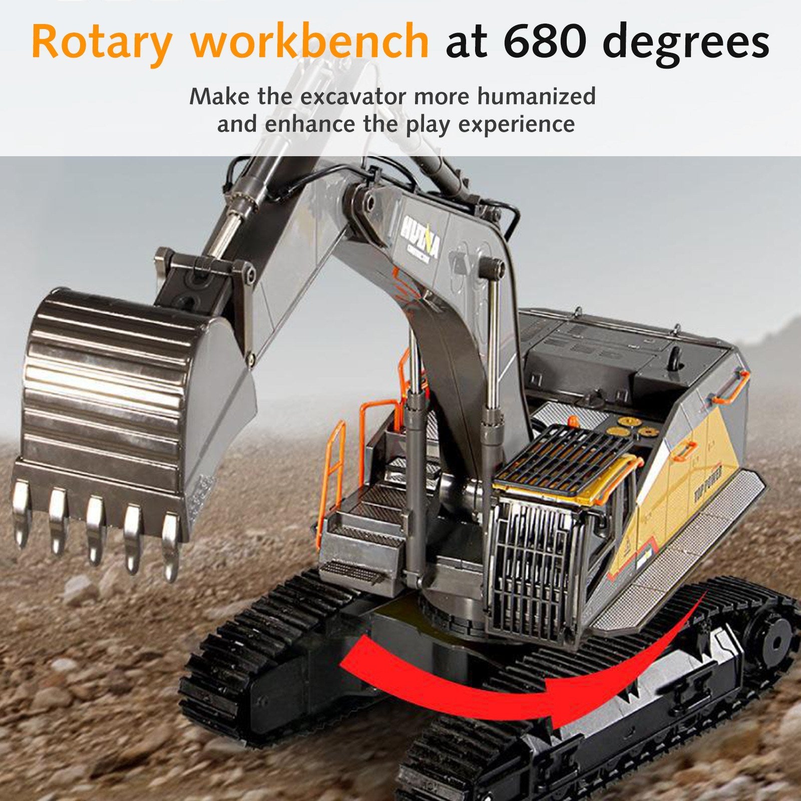 1:14 RC Excavator 2.4Ghz Electric Remote Control Toy